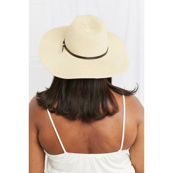 Fame Boho Summer Straw Fedora Hat - Picture 2 of 6
